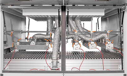Máquina secadora de pintura vertical con curado UV