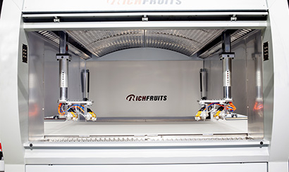 Máquina de pulverización automática de dos brazos oscilantes